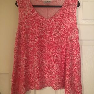 Hot Pink Fishtail Tank Plus size